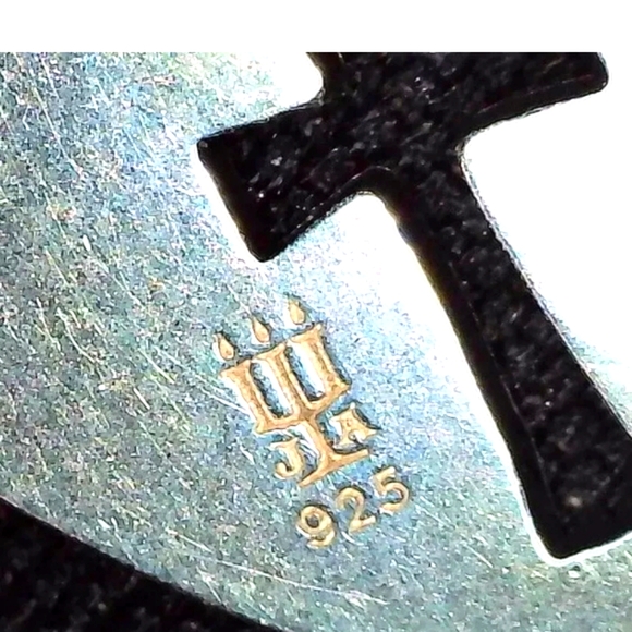 JAMES AVERY .925 Silver Cross Within a Heart Charm NIB - Picture 5 of 5